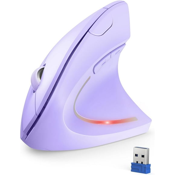 ERDS-Ergonomic Mouse 4800 DPI Silent Mouse 5 Adjustable DPI Wireless Mouse 2.4G Vertical Mouse 6 Buttons Computer Mouse Compatible with Windows Mac Chromebook Linux Notebook Laptop Computer