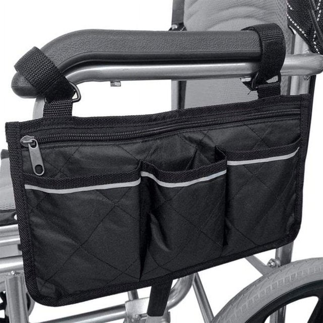 Jetcloudlive Wheelchair Bolsa Lateral Walker Bag Rulator Universal Organizer Bolsillos Wheelchair Scooter Bolsa Lateral for Artículos Diversos Billetera Snacks Piezas de Almacenamiento