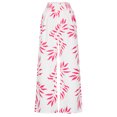 thumbnail image 5 of Hxshgdsn Cotton Pants Womens Summer Casual Floral Print Elastic High Waisted Straight Wide Leg Boho Comfy Flowy Beach Pants with Pockets,Hot Pink,S, 5 of 6