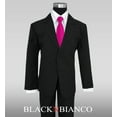 thumbnail image 2 of Black N Bianco Boys' Formal Black Suit with Shirt and Vest, 2 of 4