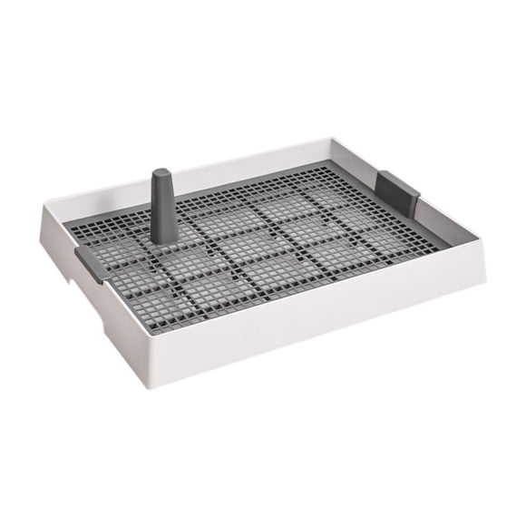 Arenero para perros, bandeja sanitaria para mascotas, bandeja de baño portátil, poste extraíble para animales pequeños de interior y exterior, conejos L