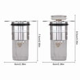 thumbnail image 3 of STARLIGHT- 2Pcs Bathroom Sink Stopper Hair Catcher Bathroom Pop Up Sink Drain Strainer, 3 of 5