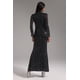 thumbnail image 5 of Vestido Eurien Choker de manga larga con diamantes maxi para mujer, 5 of 5
