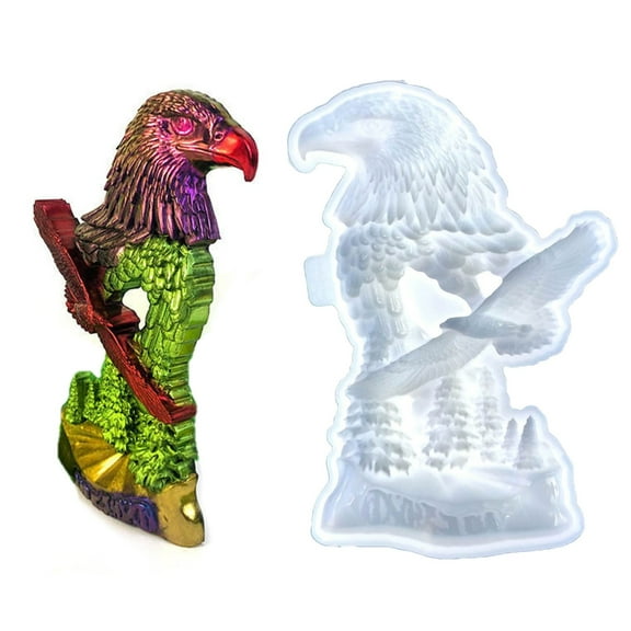 Aellinatey Eagle Shaped Epoxy Resin Mold Non-stick Silicone Mold DIY Soap Plaster Molds