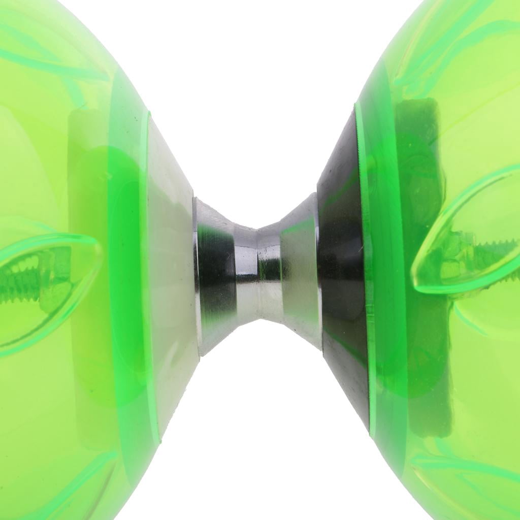Dualoai 3Ball Bearing Pro Diabolo Set + Metal Diabolo Handsticks + String 13cm Green