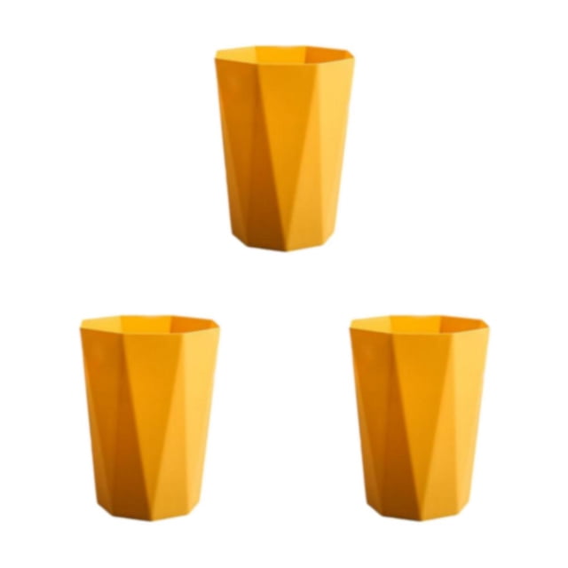 relayinert Versatile Trash Can For Bedroom - Neat Look All Home Decoration Matchable Yellow L 3Set