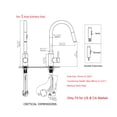 thumbnail image 7 of Havin Gold Kitchen Faucet with Pull Down Sprayer, High Arc Stainless Steel Material, with cUPC Ceramic Cartridge,Without Deck Plate,Fit for 1 Hole Kitchen Sink or Laundry Sink,Brushed Gold, 7 of 7
