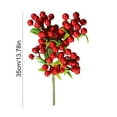 thumbnail image 3 of Faux Berries, Artificial Fruit, Realistic Red Berries for Christmas Decorations, Bridal Bouquets, Home Kitchen Decor, Foam Material, 3 of 5