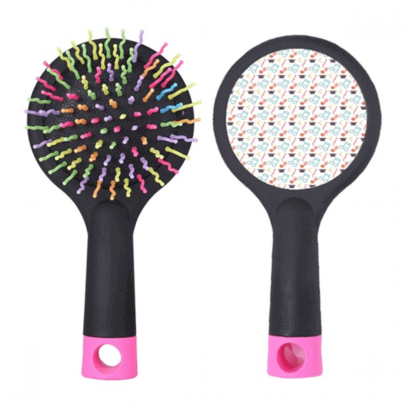 Tensive Base de Brosse Démêlante de Salon Blanche Notes de Musique Colorées