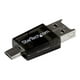 StarTech.com microSD) Micro SD USB to Micro / USB OTG Adapter Card Reader For Android Devices (MSDREADU2OTG) - Lecteur de Cartes (miniSD, - USB 2.0 – image 1 sur 5