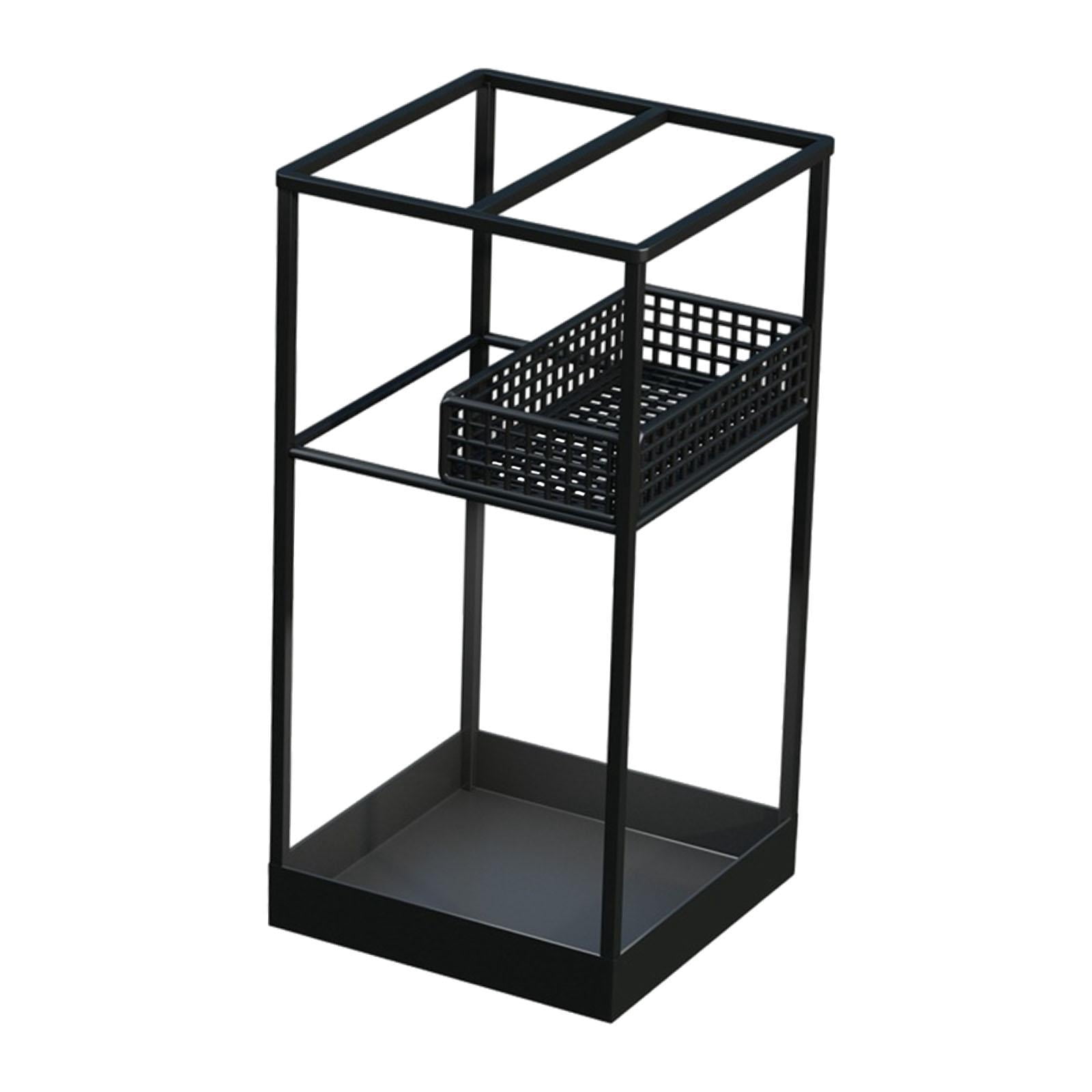 Fiocias Umbrella Stand Stable Space Saving Portable Convenient Umbrella Organizer Holder Black