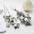 thumbnail image 3 of Artificial Cottonseed Flower Branch – 24.4in Dried Red Berry Decoration with Snow Frost for Christmas, Home, Photography & Floral Arrangement, 3 of 5