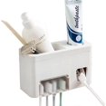 thumbnail image 1 of Toothbrush Holders, Wall Mounted Automatic Toothpaste Dispenser With 4 Toothbrush Slot, 1 of 2