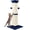 Blue, variant on 33 Inch White Sisal Cat Scratching Post For Indoor Cats