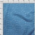 thumbnail image 2 of oneOone Viscose Chiffon Medium Blue Fabric Crocodile Ogee & Leaves African Sewing Craft Projects Fabric Prints By Yard 42 Inch Wide, 2 of 4