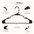 thumbnail image 3 of Lux Decor Collection Plastic Hangers Pack of 50, Non-Slip Coat and Shirt Hangers - Black, 3 of 8