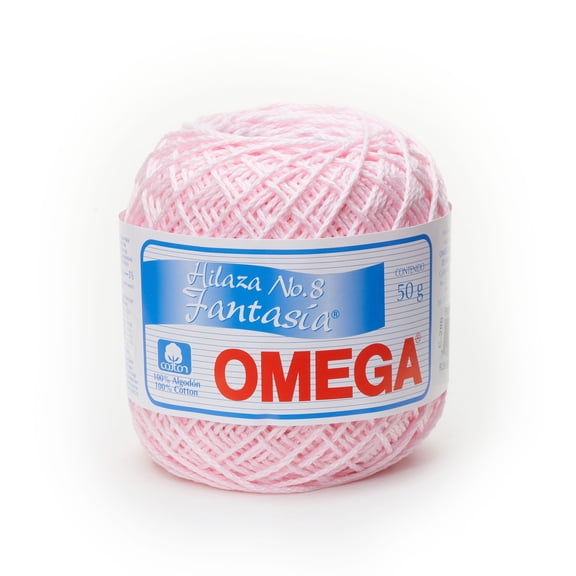 FANTASIA NO.8 [50grs] by Omega - 100% Mercerized Cotton Yarn Great for Thick Crochetting - Color: 08 - Baby Pink 280