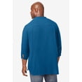 thumbnail image 4 of KingSize Men's Big & Tall Gauze Mandarin Collar 3/4 Sleeve Shirt, 4 of 6