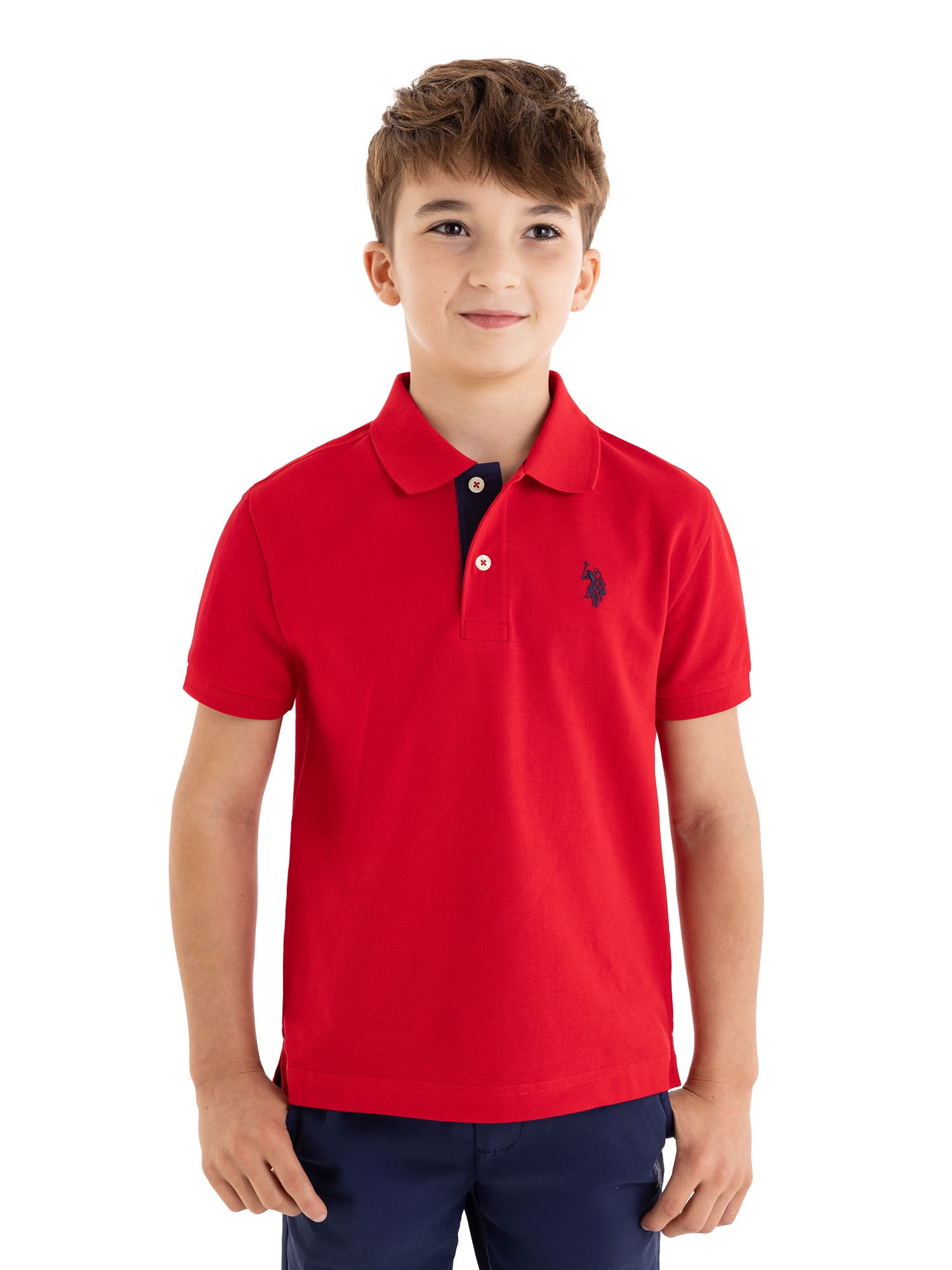 U.S. Polo Assn. Boys Pique Polo Shirt, 2-Pack, Sizes 4-18