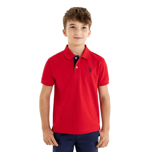 U.S. Polo Assn. Boys Short Sleeve Pique Polo Shirt, Sizes 4-18