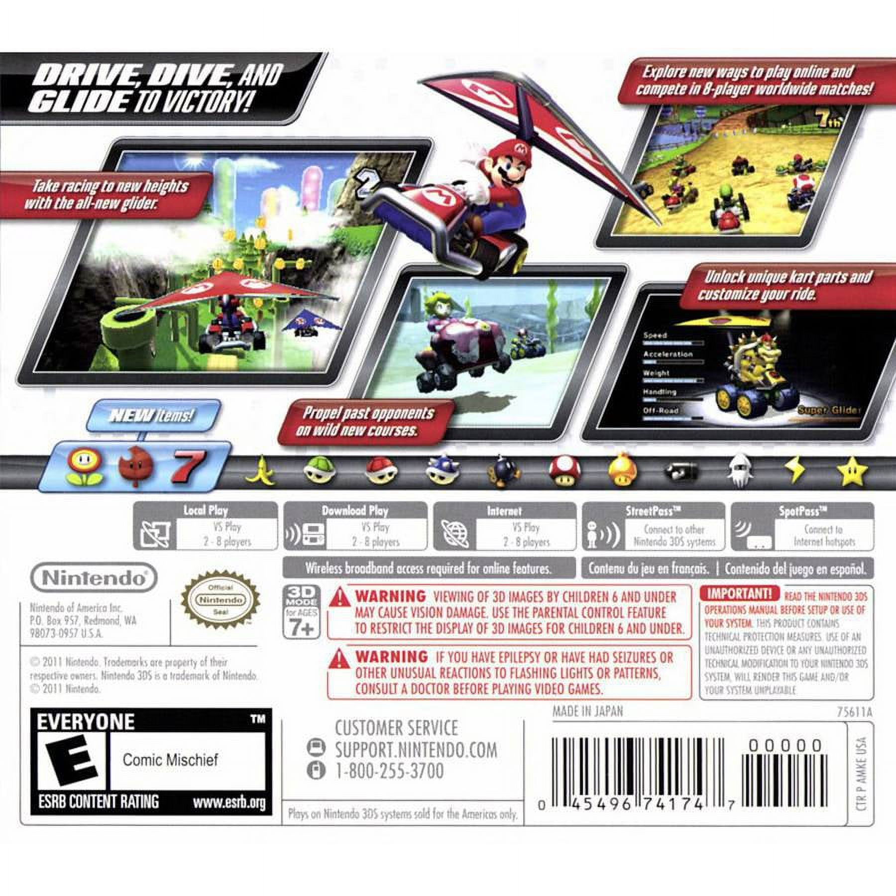 Mario Kart 7, Nintendo 3DS, [Physical Edition], 45496741747 - image 3 of 5