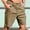 Khaki, variant on 1PCS Men's Fashion Solid Color Casual Cargo Shorts, Elastic Waist with Button Design, Multi-Pocket Cropped Pants for Outdoor Streetwear and Daily Life Black XXXL(XXXL)