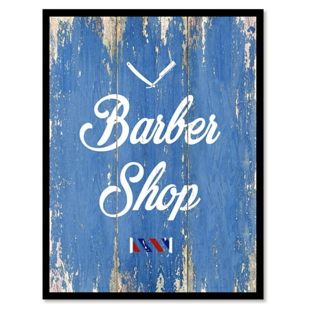 Barber Shop Quote Saying Blue Canvas Print Picture Frame Home Decor Wall Art Gift Ideas 13