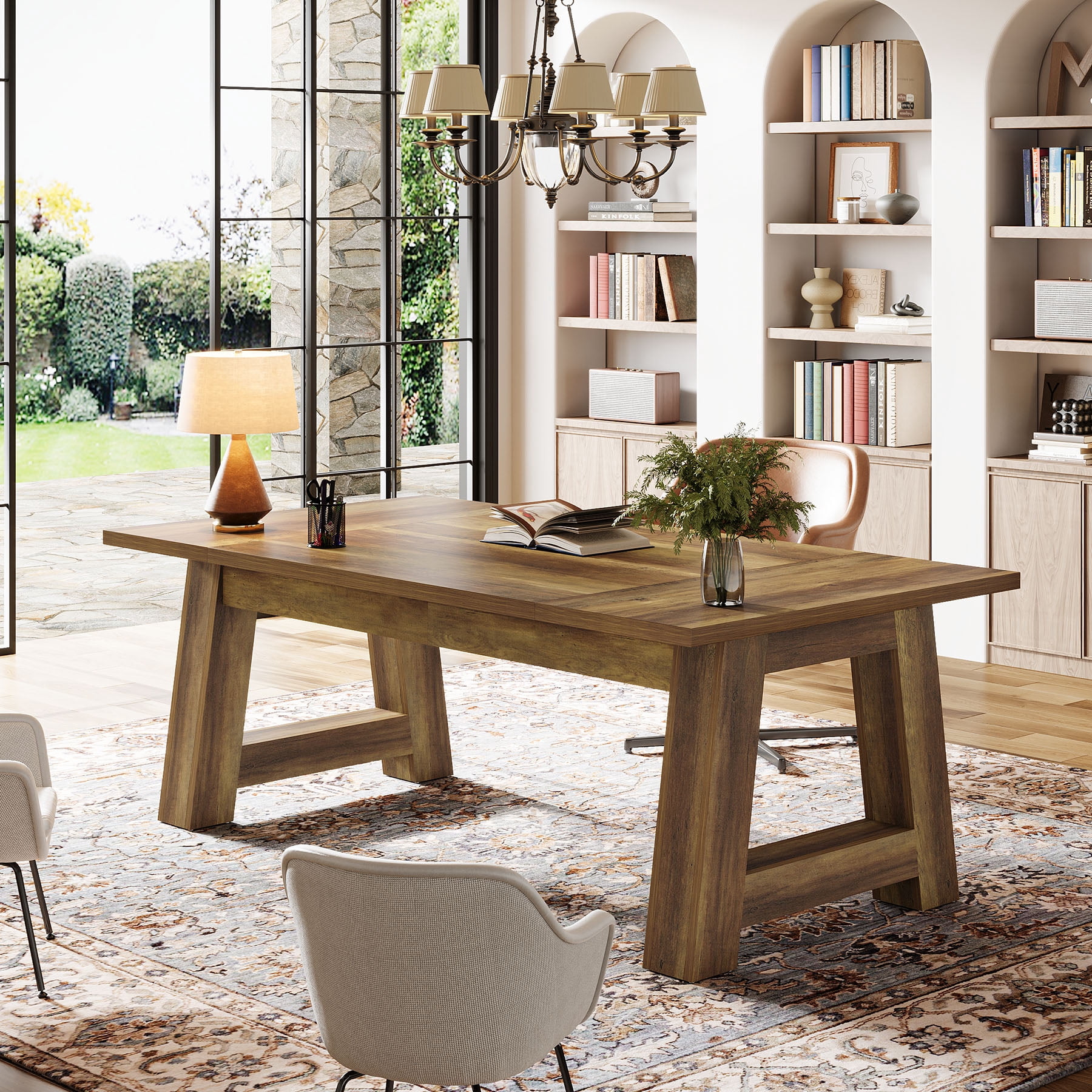 Tribesigns 70.8" Executive Desk, Large Office Computer Desk with Thickened Frame