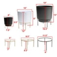 thumbnail image 5 of Bloem Powder Coated Round Polypropylene, Plastic and Resin Planter & Stand Set, 5 of 10