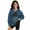 Black Cat Heart Denim Print, variant on COEQINE Quarter Zip Sweatshirt for Girls with Collar, Long Sleeve Loose Fit Pullover, Printed Style and Soft Polyester, Machine Washable for 13-14 Years Old, Leopard Print Gray