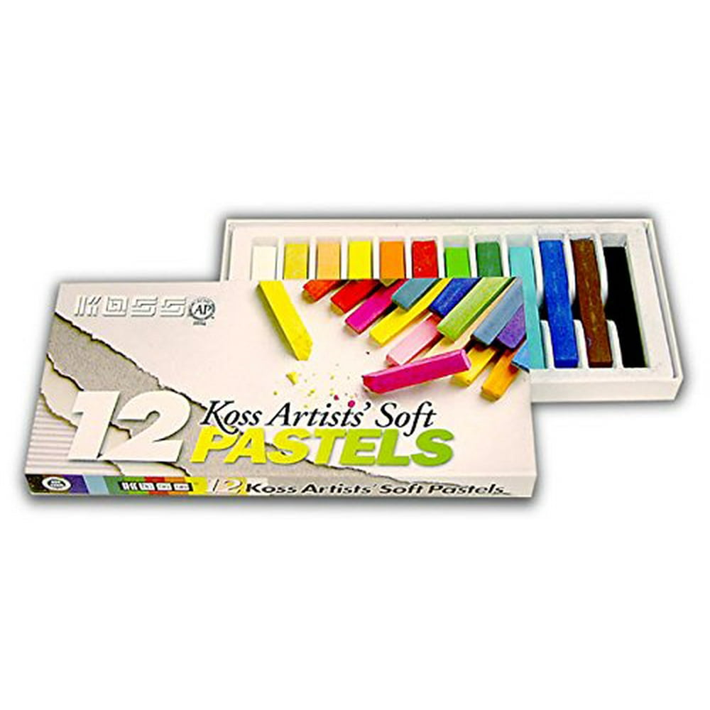 Soft Chalk Pastels Set Includes 12 Colors For Drawing, Scrapbooking