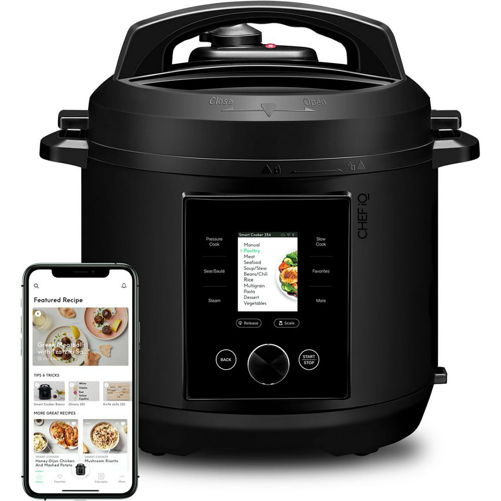 CHEF iQ 6QT Multi-Functional Smart Pressure Cooker, Pairs with App Via WiFi for Meals in an Instant, Built-In Scale & Auto Steam Release