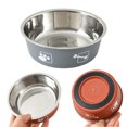 thumbnail image 3 of Cuencos de acero inoxidable para perros y gatos con base de goma para comida y agua, plato para perros de 14 cm MFZFUKR CPB-DE-SSW2372-1, 3 of 5