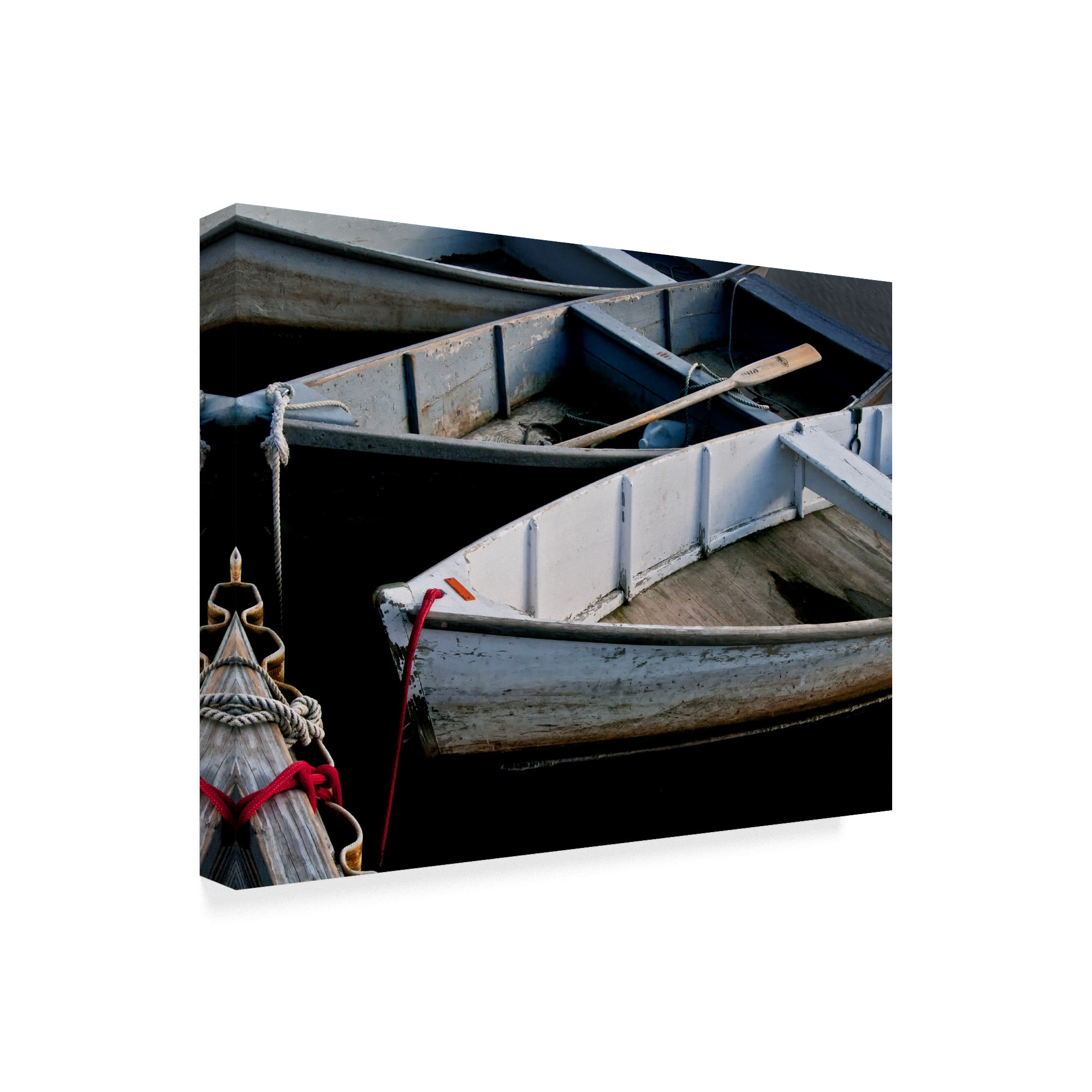 Trademark Fine Art 'Wooden Rowboats V' Canvas Art by Rachel Perry