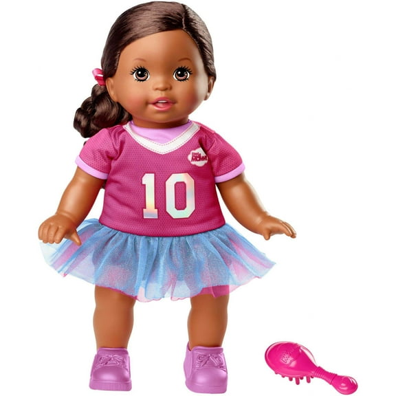 Little Mommy Sweet As Me Sporty Dress Doll with Hairbrush, Brunette