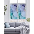 thumbnail image 4 of Removable Glass Window Covering, Purple Teal Golden Marble Window Privacy Film Frosted, Abstract Modern Geometric Decorative Privacy Windows Film for Bedroom, Living Room, 19.6 x 39.3 Inches, 4 of 9