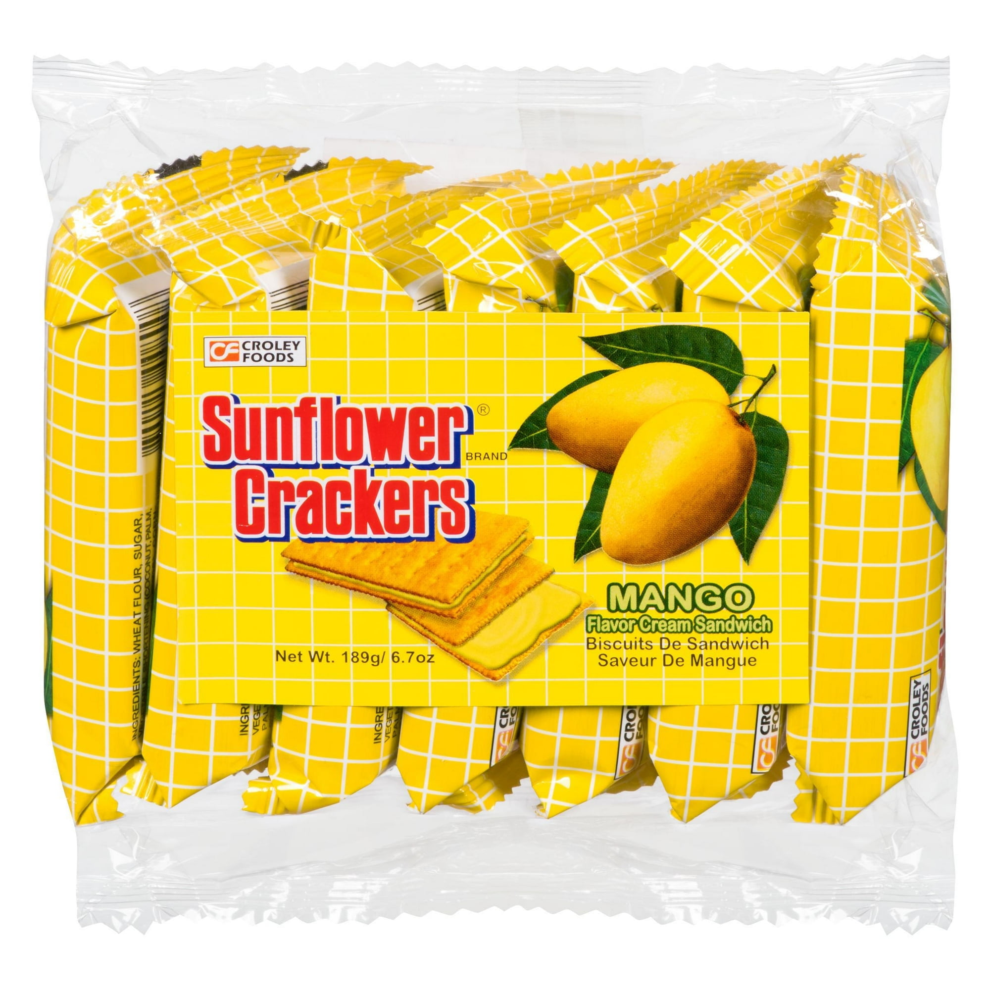 Crackers au tournesol Saveur mangue Crème Sandwich 189 g par paquet Crackers au tournesol Saveur mangue Crème Sandwich 189 g par paquet