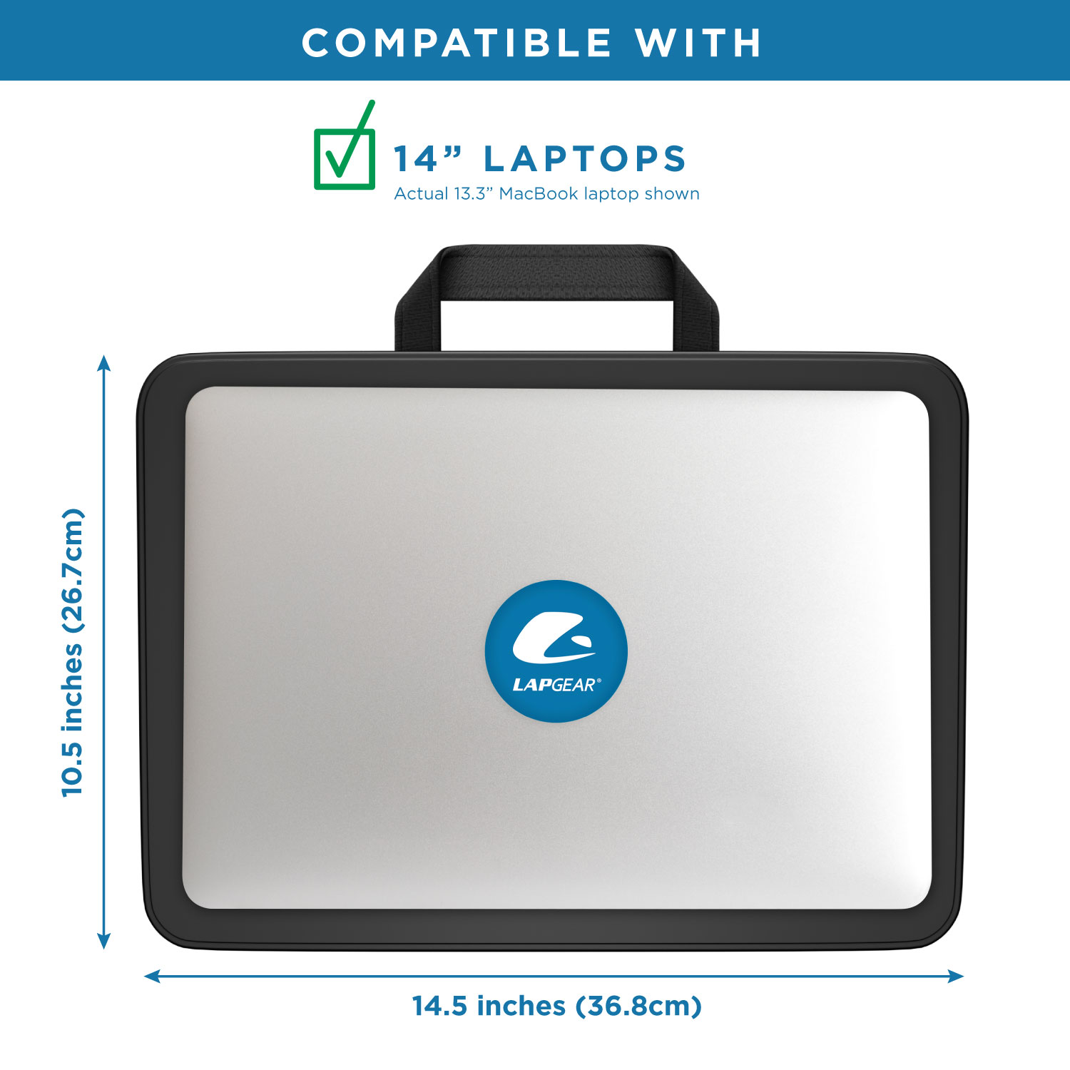 LapGear Compact Lap Desk, Black photo 2