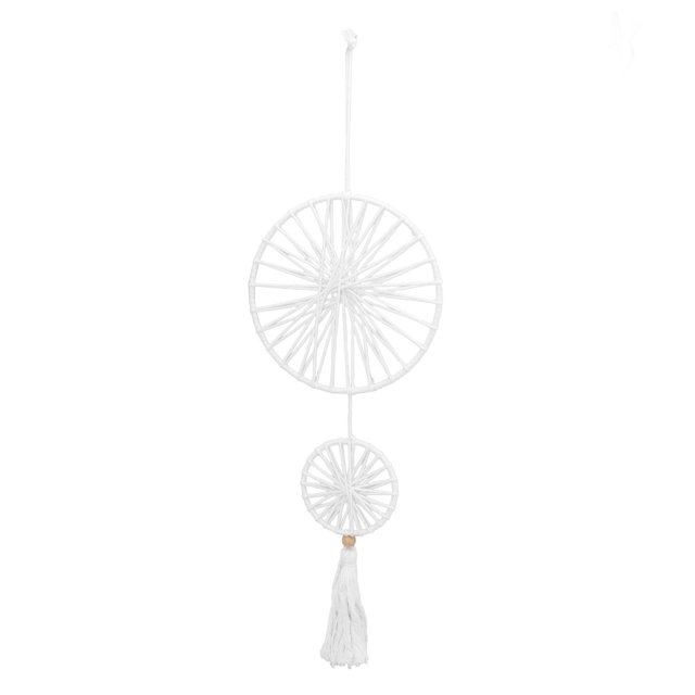 Atrapasueños moderno minimalista colgante de pared doble anillo Boho atrapasueños para decoración de pared del hogar