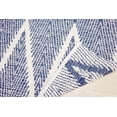 thumbnail image 3 of Pasargad Home Simplicity 9' x 12' Hand-Woven Cotton Navy/Ivory Rug - All Ages, Indoors, 3 of 9