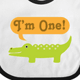 thumbnail image 4 of Inktastic 1st Birthday Alligator Jungle Boys or Girls Baby Bib, 4 of 4