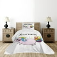 thumbnail image 4 of Ambesonne Unicorn Quilted Bedspread Set 2 Pcs, LGBT Slogan Tail, Twin Size, Multicolor, 4 of 5