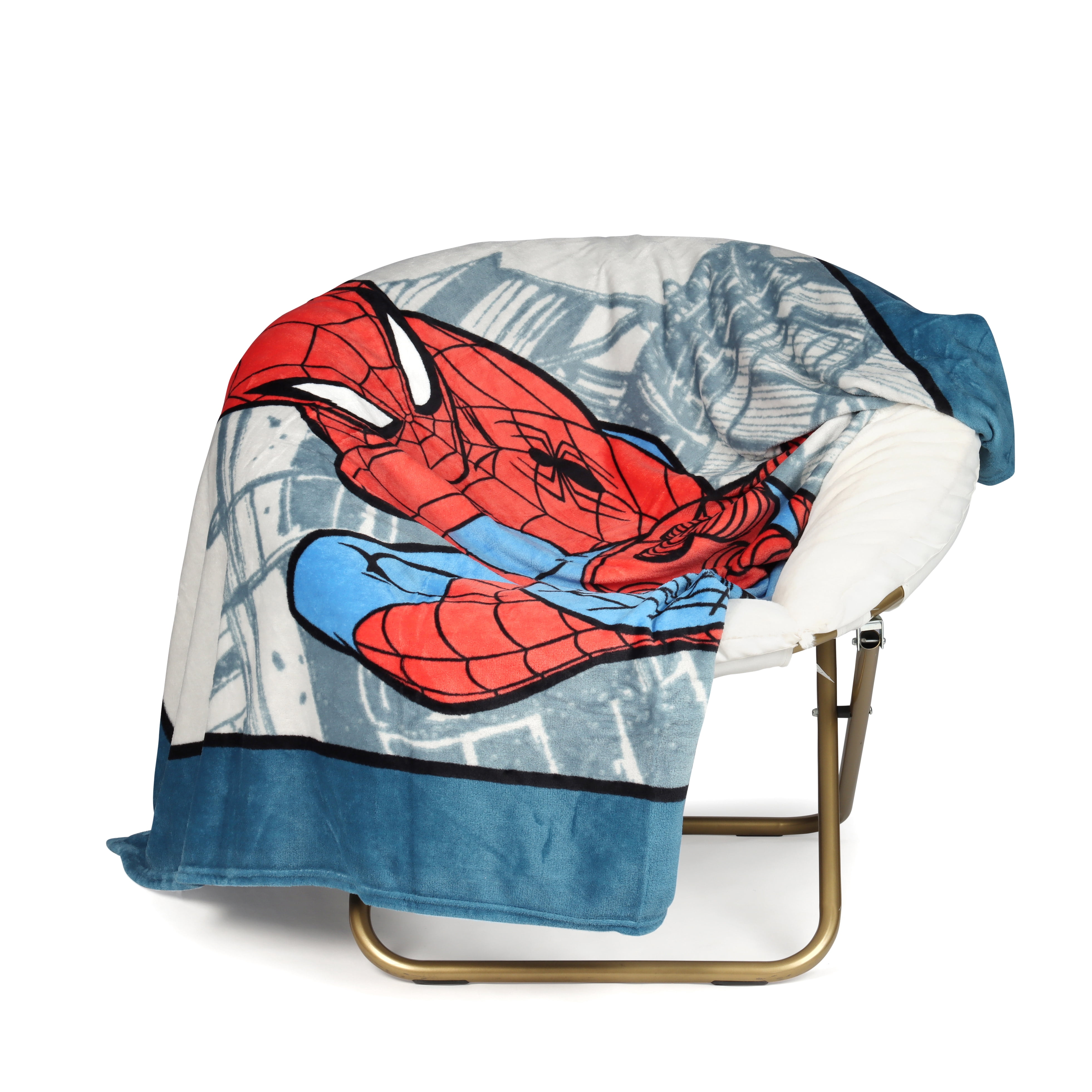 The Amazing Spider-Man Kids Throw Blanket, Polyester Silk Touch, Navy, Marvel, 62" x 90"