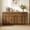 Walnut, variant on Spruce & Spring 59" Curved Sideboard Buffet Cabinet with Storage, Modern 3-Door 2-Drawer Credenza for Dining Room Living Room Entryway, Oak