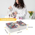 thumbnail image 5 of Skeleton Jewelry Display Earring Holder Jewelry Box, PU Leather Organizer with Removable Compartment, Portable, 5 of 6