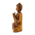 thumbnail image 5 of Wooden Serene Sitting Buddha "Uttarabodhi Mudra" Statue Handmade Meditating Sculpture Figurine Home Decor Accent Handcrafted Art Modern Oriental Decor Size: 12" tall x 10" wide x 5" deep, 5 of 8