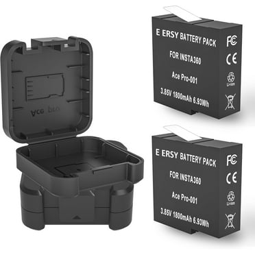 2pack Ace Pro Batteries for Insta 360 Ace/ 360 Ace Pro Action Camera, 1800mAh