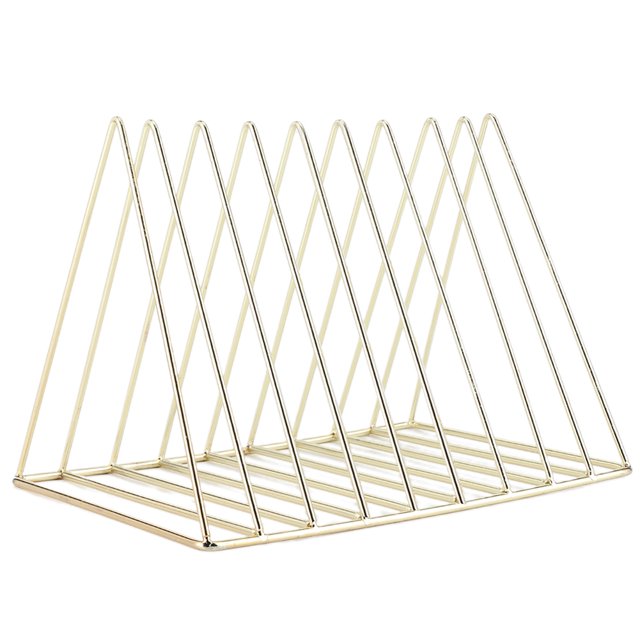 Book Rack-Desktop Stainless Steel Book Magazine Files Holder Storage Rack Organizer for Office Study Room