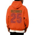 thumbnail image 3 of Wutalume Men's Christmas Letter Hooded Sweatshirt, Casual Long Sleeve Pullover with Holiday Design, Soft Fabric for Comfortable and Stylish Festive Wear,Saffron 2XL, 3 of 4