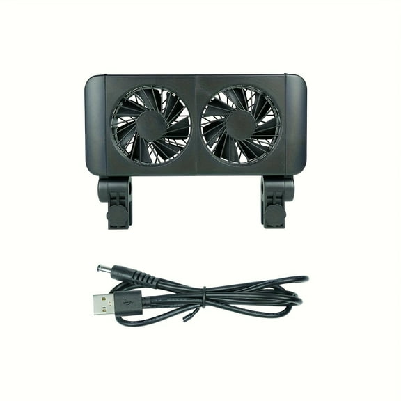 Aquarium Clip-on Cooling Fan, 180 ° Adjustable Dual Fish Tank Cooling Fan with USB Power, Ultra-Quiet for Freshwater & Saltwater Tanks, Easy Hang-on Design, No Installation Needed